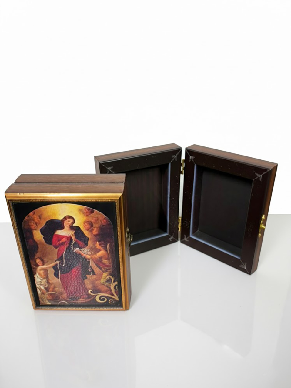 Caja de Madera Virgen Desatanudos