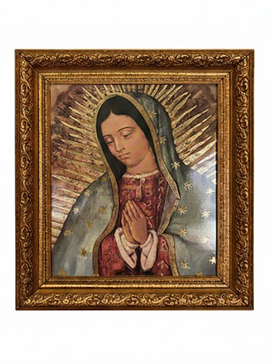 Cuadro de Madera Virgen de Guadalupe Medio Cuerpo