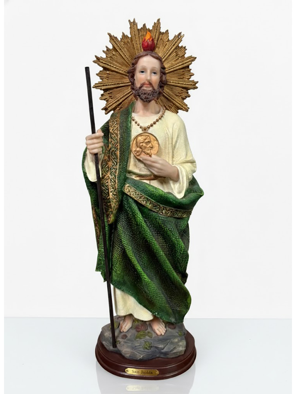 San Judas Tadeo con Base de Madera