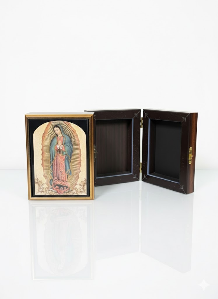 Caja de Madera Virgen de Guadalupe