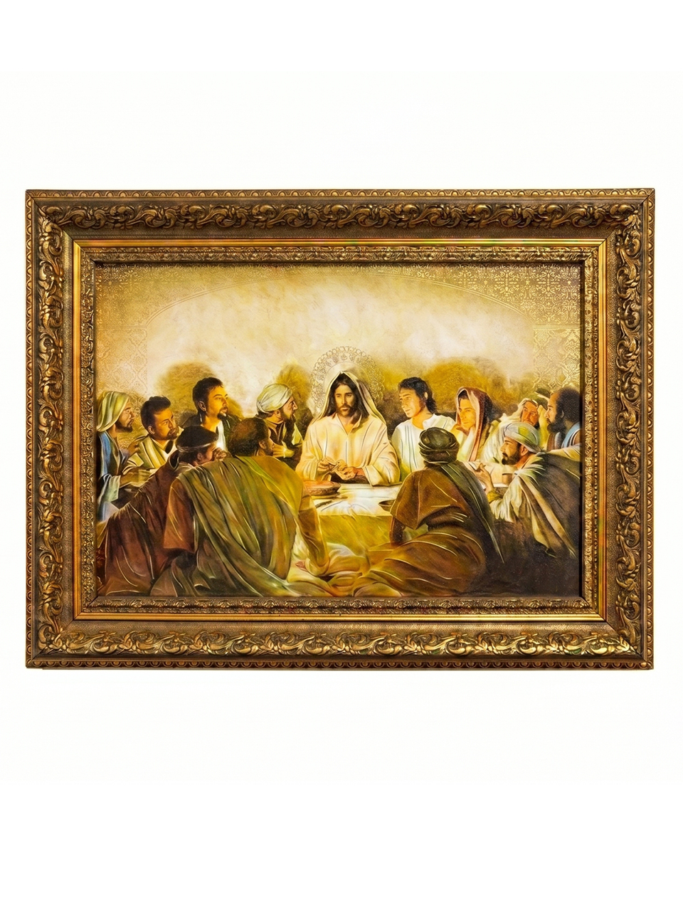 Cuadro Última Cena Marco Dorado Antiguo