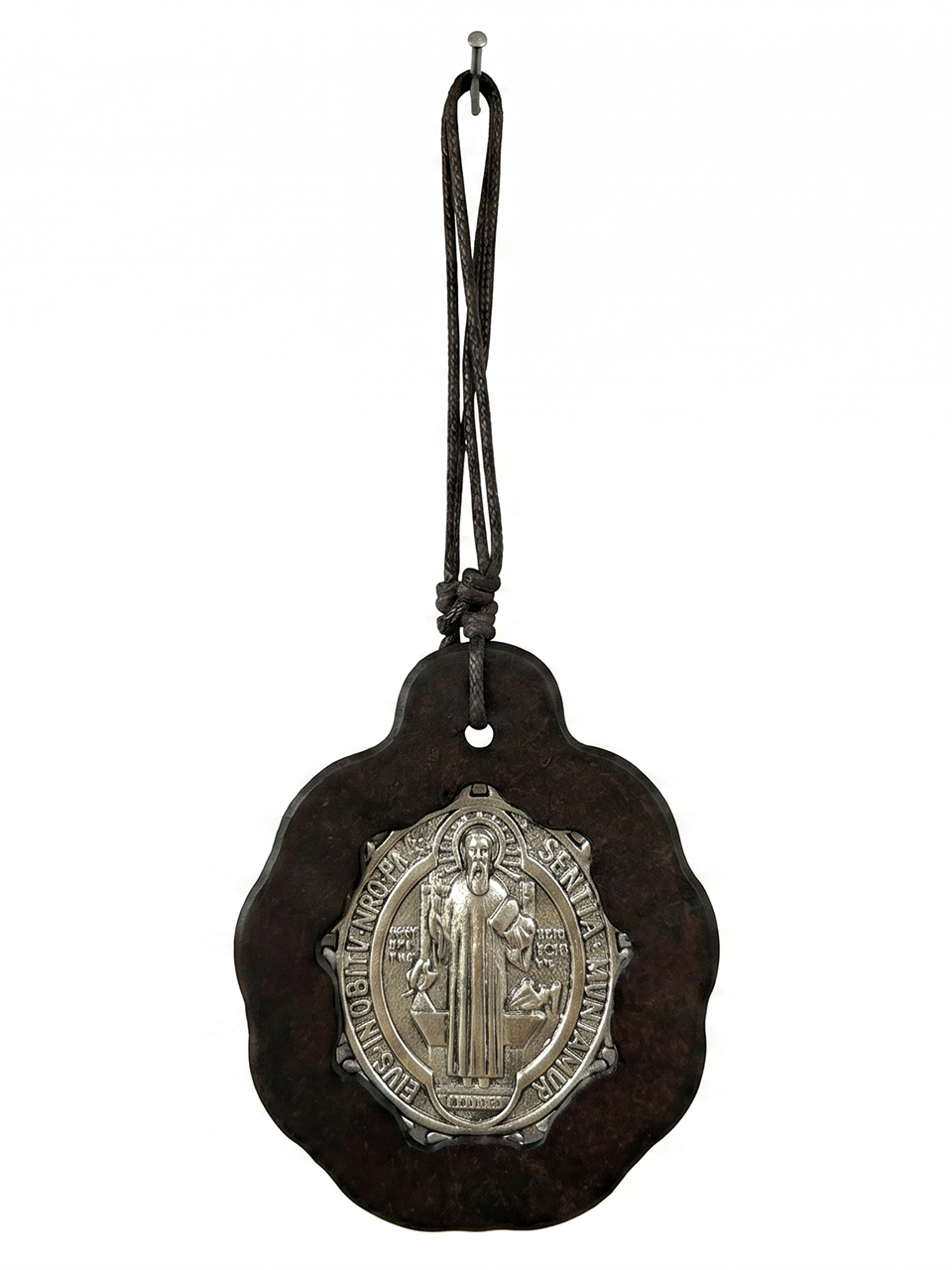 Medalla Óvalo San Benito Plateada