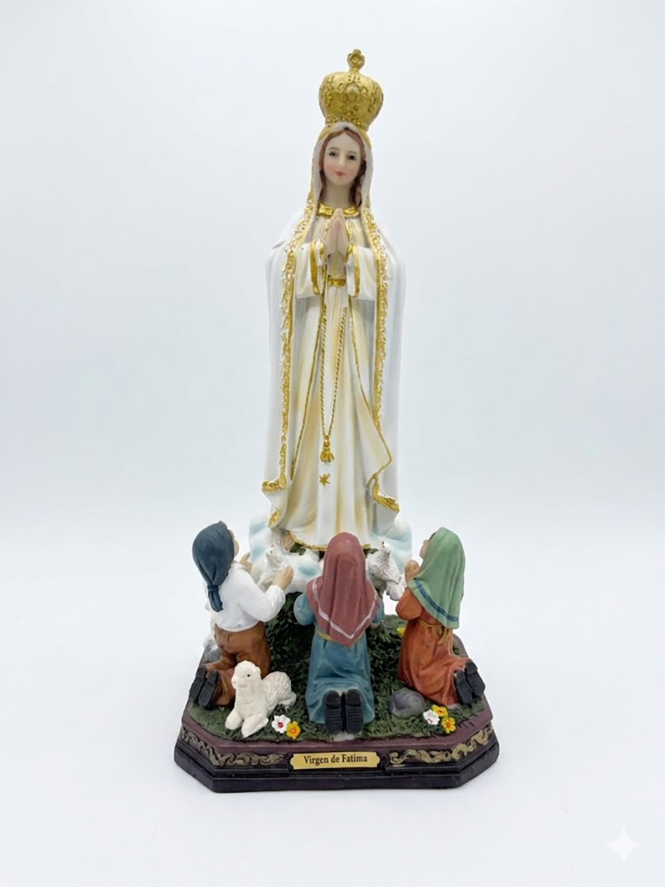 Virgen Fátima Con Niños (Resina de alabastro)
