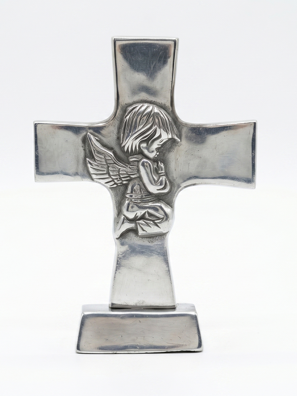 Cruz de Pewter Niño Rezando