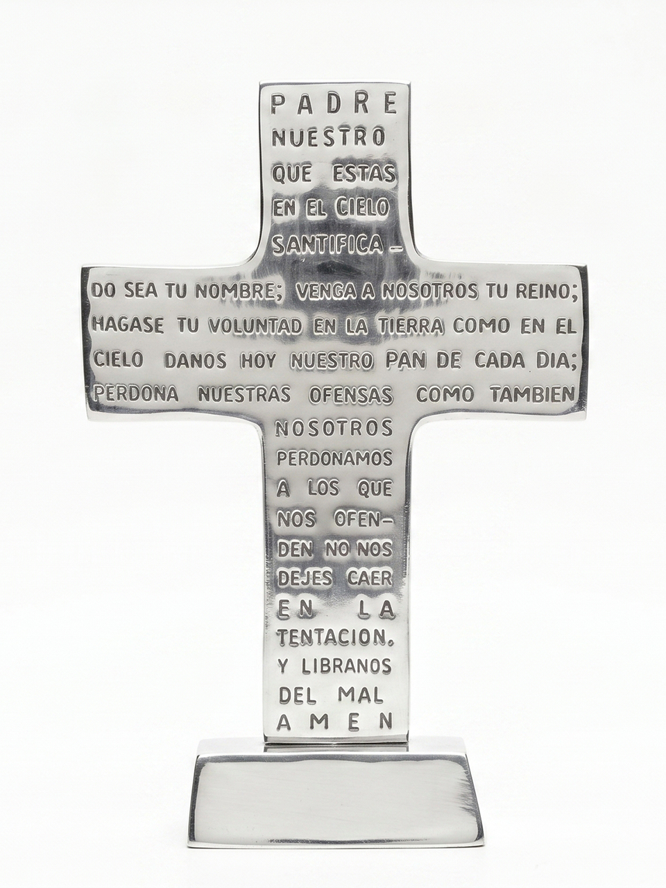 Cruz de Pewter del Padre Nuestro